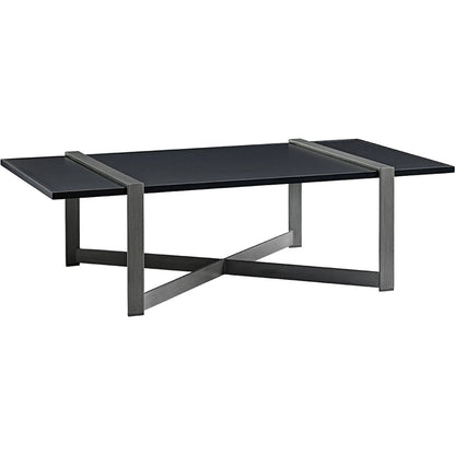 Del Mar Rectangular Cocktail Table by Tommy Bahama Outdoor in gray. Made from aluminum, high-density laminate in a unique style.
