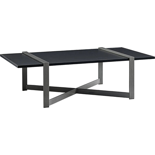 Del Mar Rectangular Cocktail Table by Tommy Bahama Outdoor in gray. Made from aluminum, high-density laminate in a unique style.