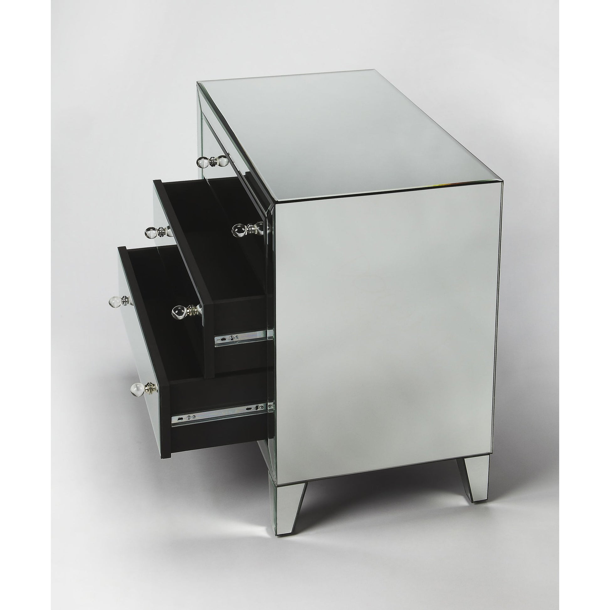 Emily Chest by Butler Specialty Company in clear and mirror. Made from mirror, mdf in a modern style.
