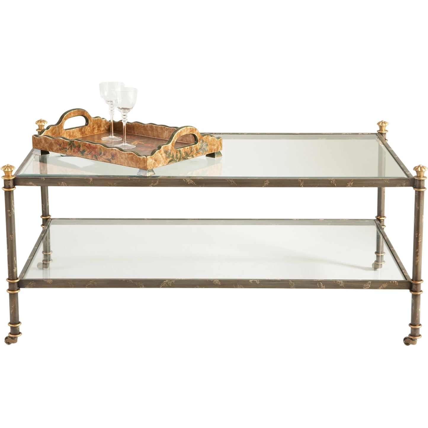 001 SR-383268 | Additional Silo | Mcbride Cocktail Table by Chelsea House in silver. Made from metal, glass in a traditional style.