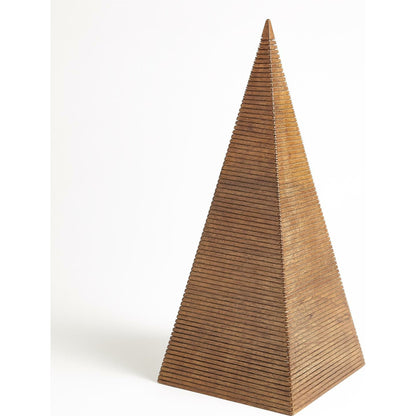 Beaumont Wooden Pyramid by Global Views in wood textured. Made from mango in a eclectic & global style.