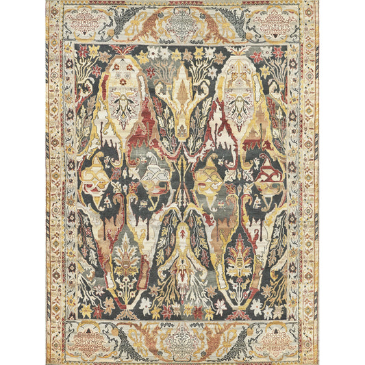 Jurassic Rug - Charcoal, Beige by Exquisite Rugs in charcoal, beige. Made from new zealand wool in a unique style.