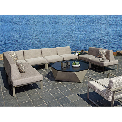 Del Mar Sectional Corner Table by Tommy Bahama Outdoor in black. Made from unique in a modern style.