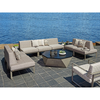 Del Mar Sectional Corner Table by Tommy Bahama Outdoor in black. Made from unique in a modern style.