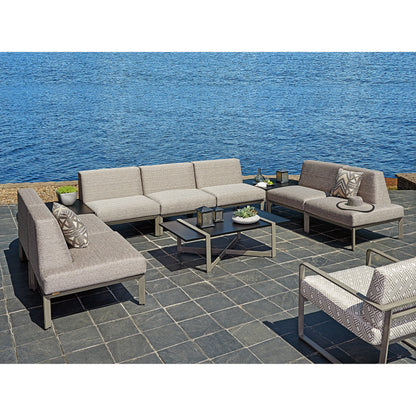 Del Mar Sectional Corner Table by Tommy Bahama Outdoor in black. Made from unique in a modern style.