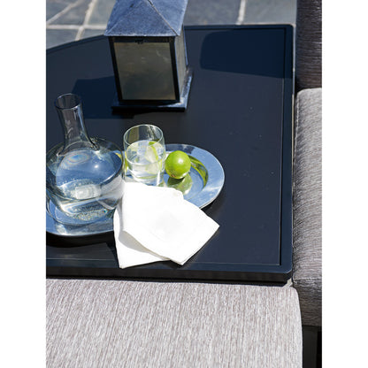 Del Mar Sectional Corner Table by Tommy Bahama Outdoor in black. Made from unique in a modern style.