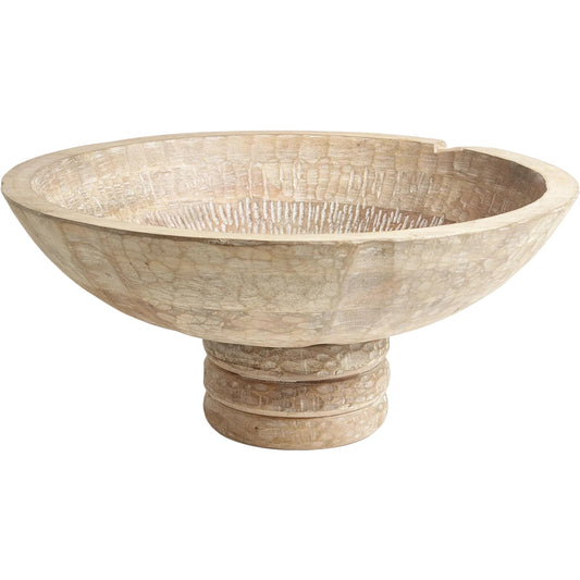 Giraud Bowl by Global Views in gray blonde. Made from mango in a eclectic & global style.