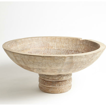 Bovet Bowl by Global Views in gray blonde. Made from mango in a eclectic & global style.