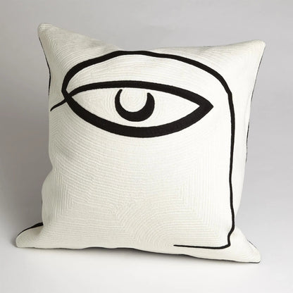 Horus Pillow by Global Views in natural. Made from shell 100% cotton, lining 100% cotton in a modern style.