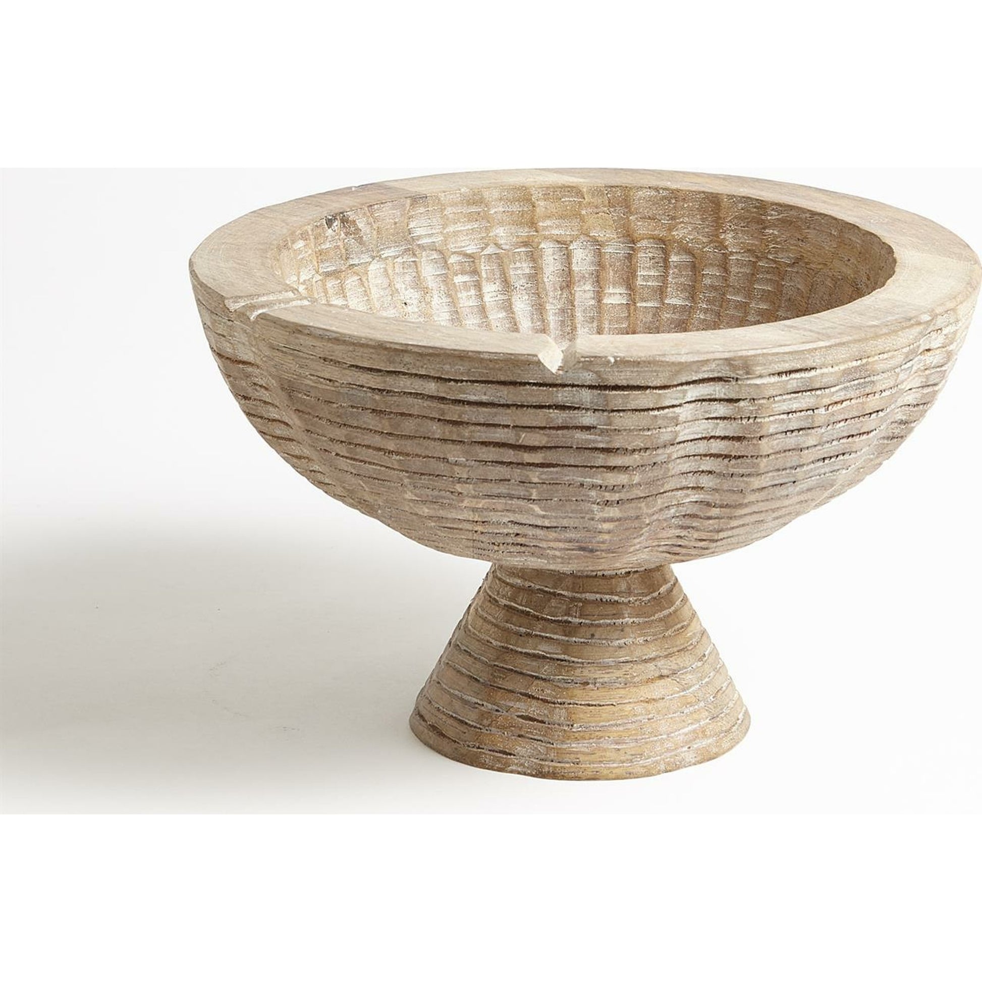 Bovet Bowl by Global Views in gray blonde. Made from mango in a eclectic & global style.