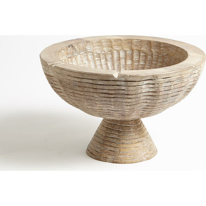 Bovet Bowl by Global Views in gray blonde. Made from mango in a eclectic & global style.