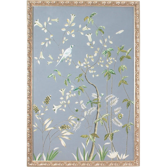 Buckhead Pheasant Panel by Chelsea House in antique gold frame. Made from water color on silk in a cottage & farmhouse style.
