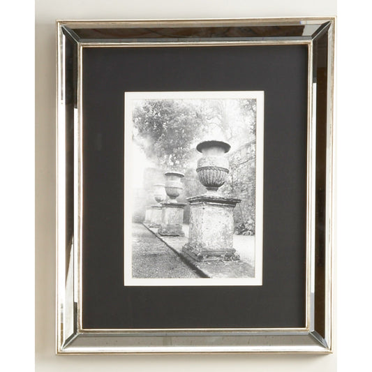 Italian Garden II by Chelsea House in mirrored frame. Made from lithograph print in a traditional style.