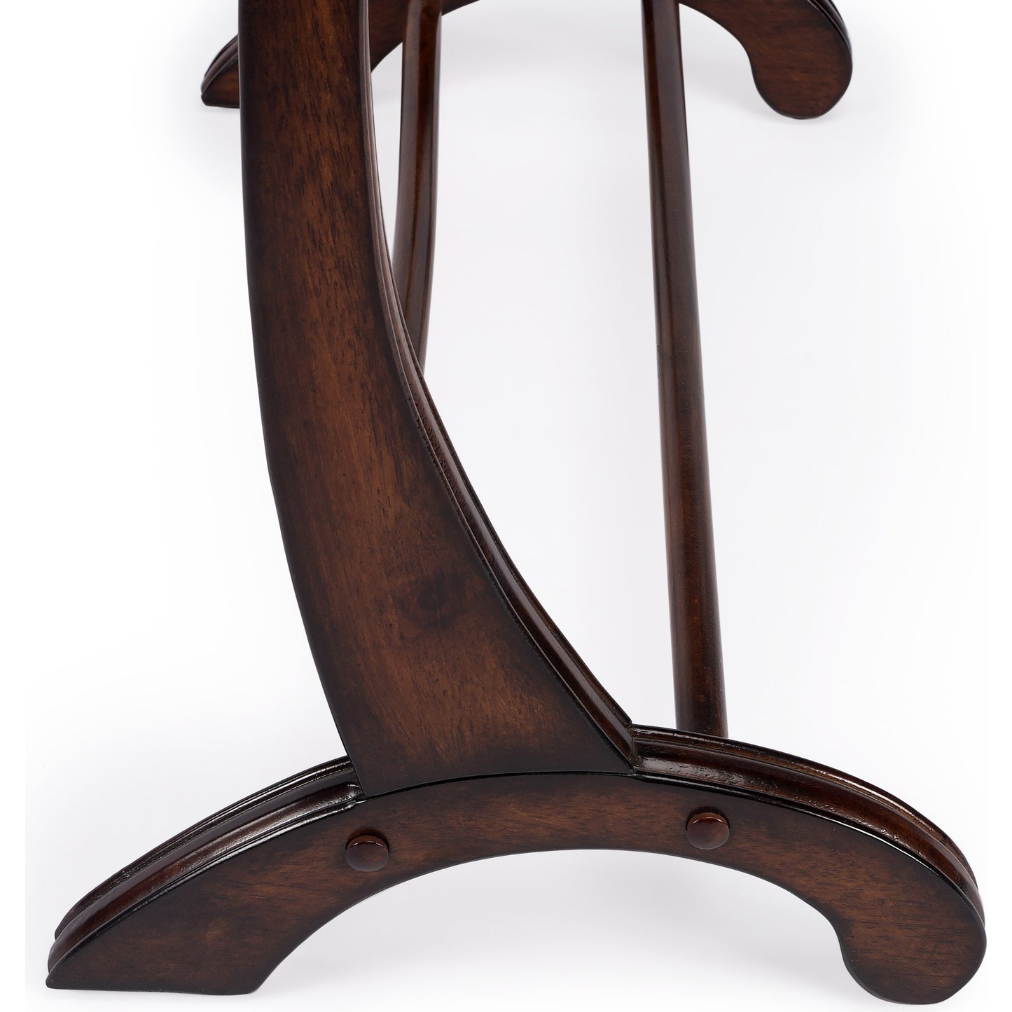 005 S-242491 | Additional Silo | Nathaniel Plantation Cherry Blanket Stand by Butler Specialty Company in dark brown and plantation cherry. Made from rubberwood, poplar hardwood solids in a traditional style.