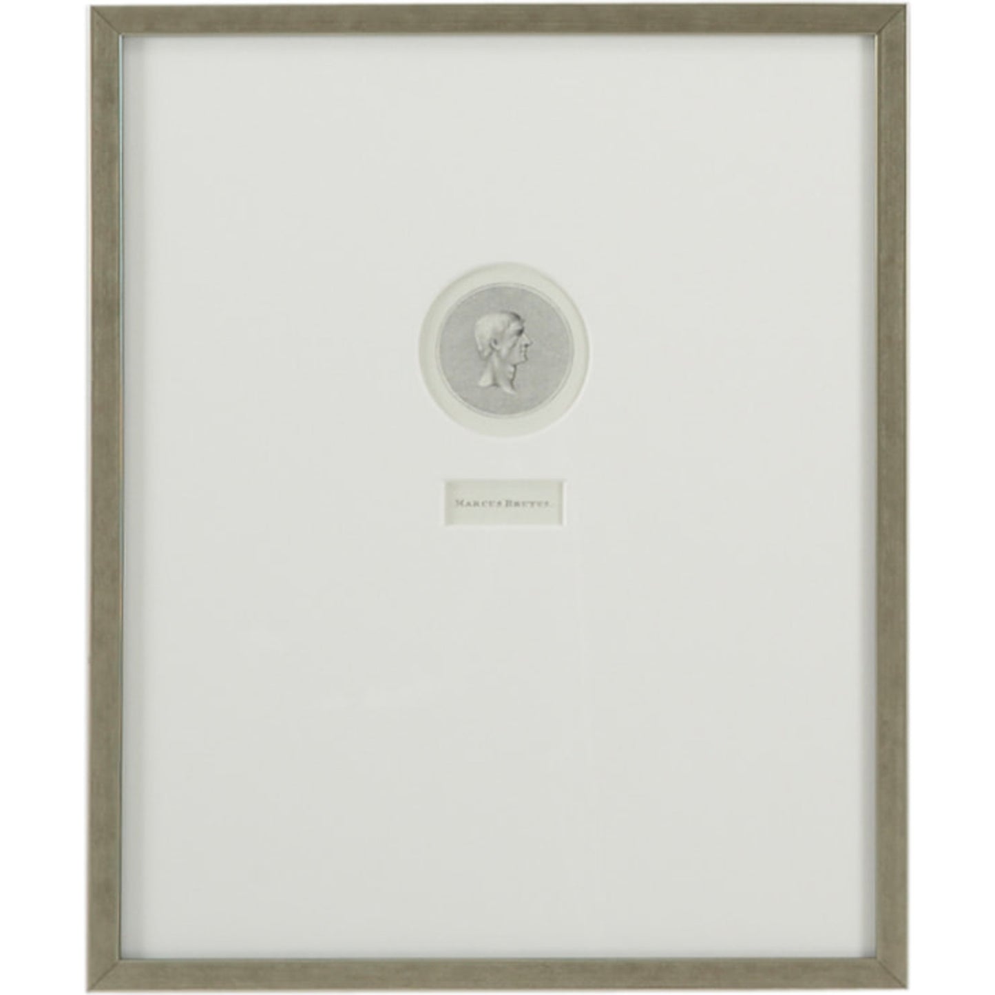 001 SR-383251 | Primary Silo | Marcus Brutus by Chelsea House in antique silver frame. Made from lithograph print in a traditional style.