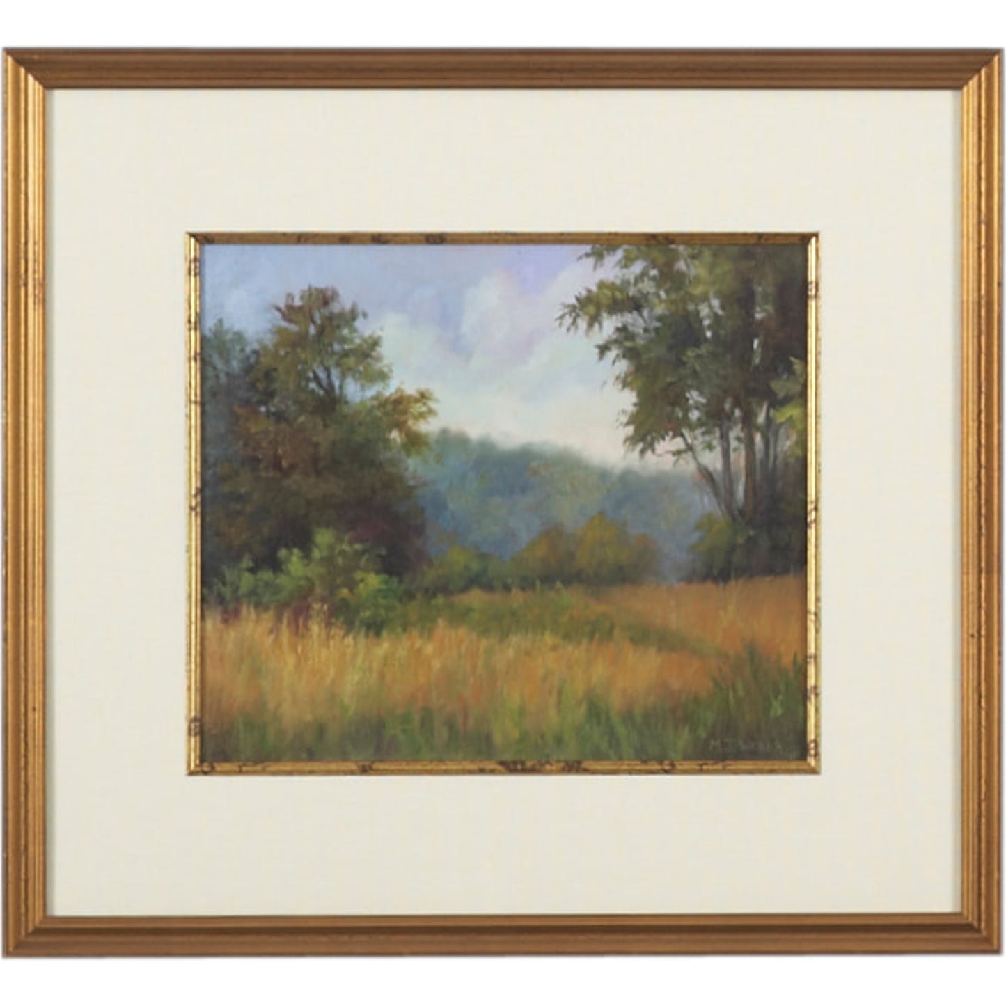 001 SR-384208 | Primary Silo | View from Grailville by Chelsea House in antique gold frame, fillet. Made from lithograph print in a traditional style.