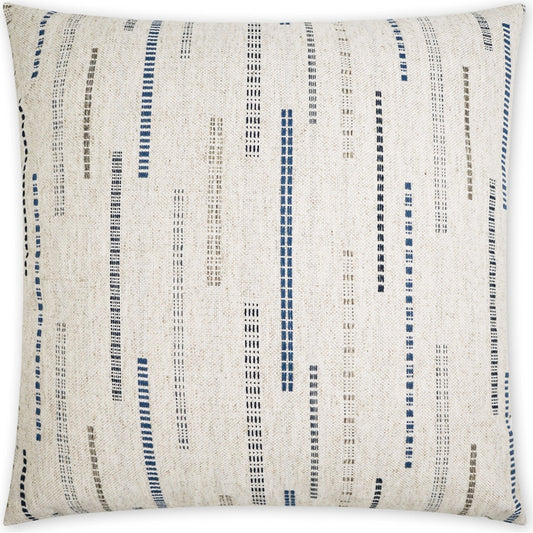 Winstead Throw Pillow by DV Kap Home in ivory, blue. Made from 41.77% pcrpoly, 36.35% rayon, 12.12% flax, 7.40% cotton, 2.29% polyester, 0.07% nylon in a modern style.