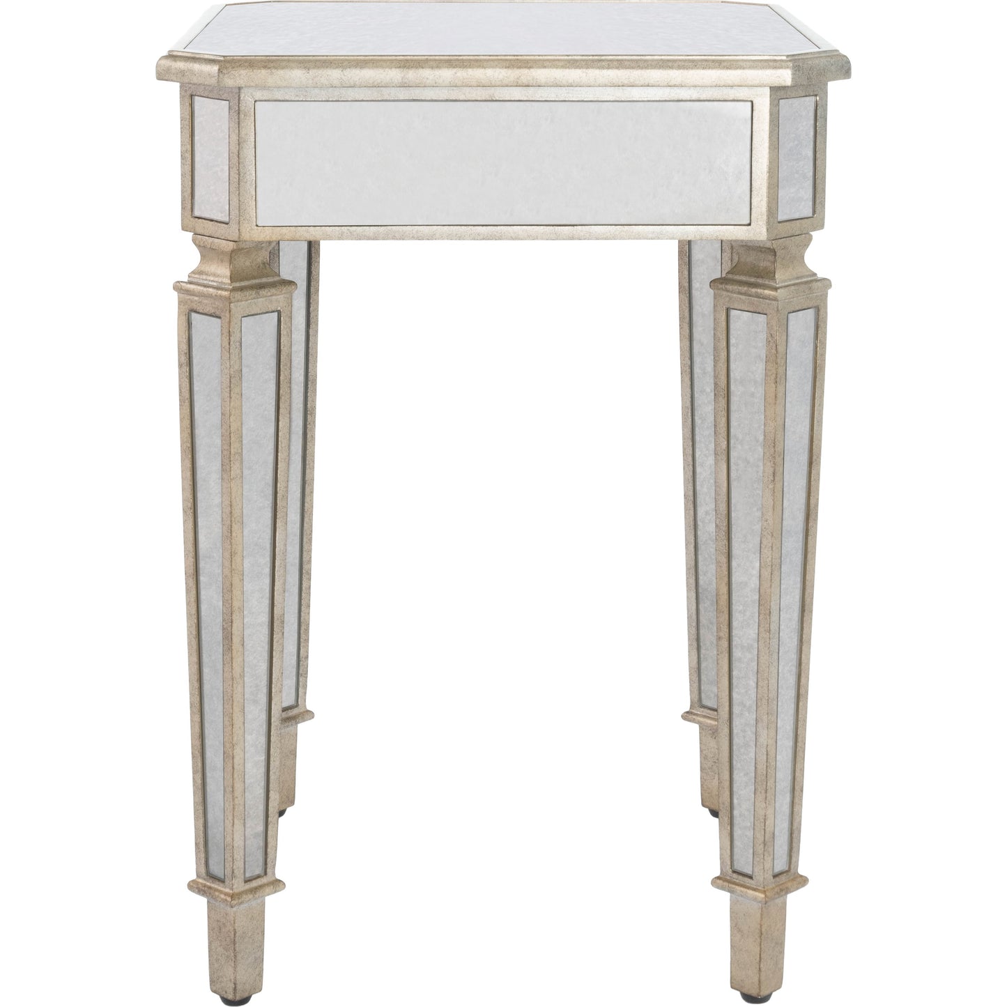 002 S-242494 | Additional Silo | Celeste Mirrored End Table by Butler Specialty Company in silver and mirror. Made from poplar hardwood solids, mdf in a modern style.