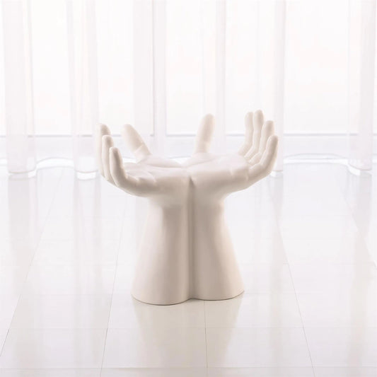 Hands Stool by Global Views. Made from ceramic in a eclectic & global style.