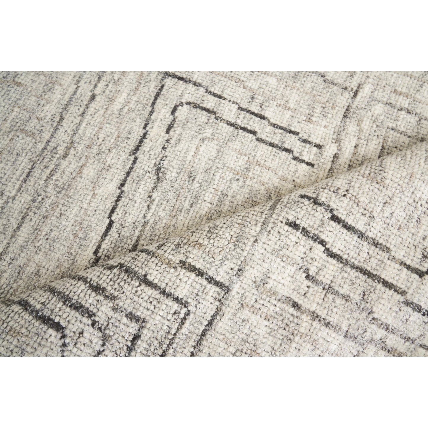 025 SI-2260275 | Closeup | Aldridge Geometric Rug by Exquisite Rugs in ivory, gray, beige. Made from wool, bamboo silk in a unique style.