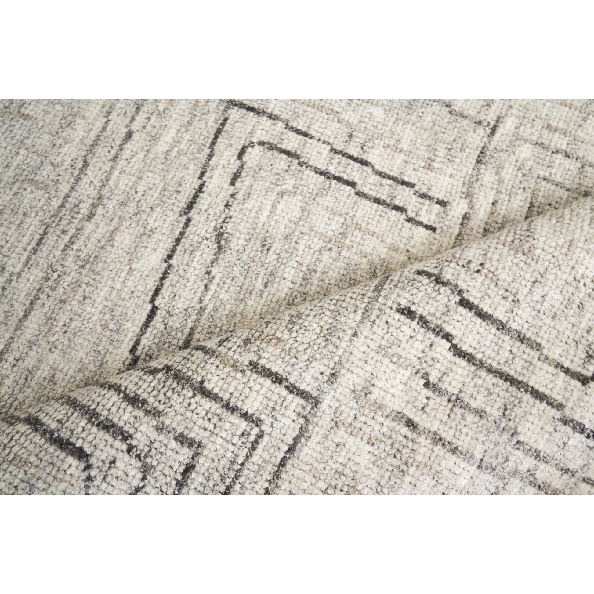 Aldridge Geometric Rug by Exquisite Rugs in ivory, gray, beige. Made from wool, bamboo silk in a unique style.