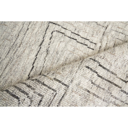 Aldridge Geometric Rug by Exquisite Rugs in ivory, gray, beige. Made from wool, bamboo silk in a unique style.