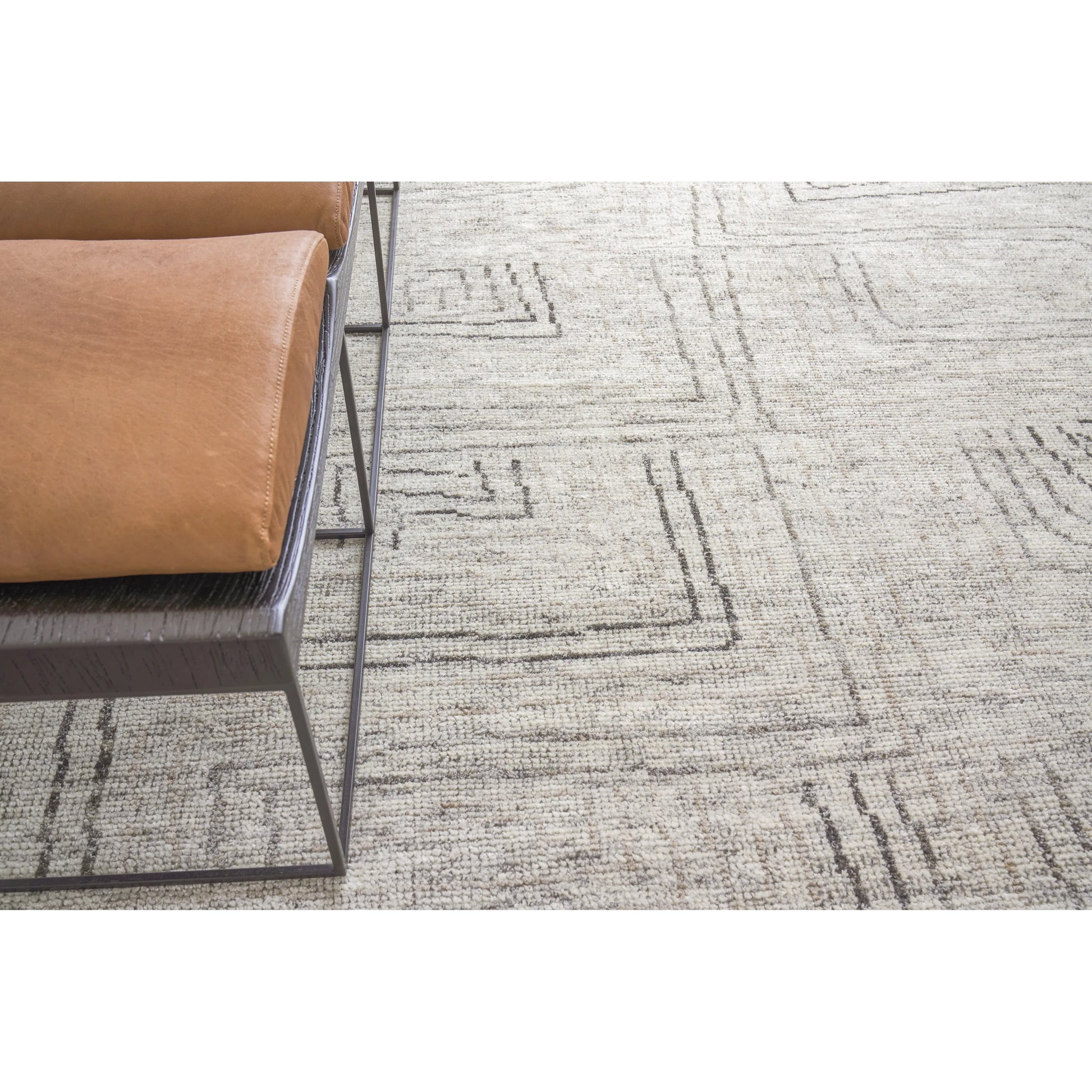 Aldridge Geometric Rug by Exquisite Rugs in ivory, gray, beige. Made from wool, bamboo silk in a unique style.