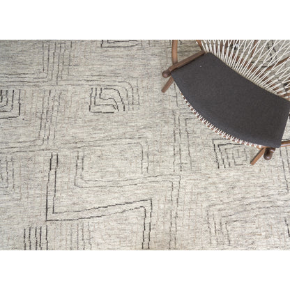 Aldridge Geometric Rug by Exquisite Rugs in ivory, gray, beige. Made from wool, bamboo silk in a unique style.