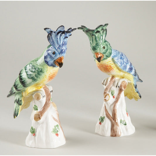 Hope Parrots (Set of 2) by Chelsea House. Made from hand painted ceramic in a coastal style.