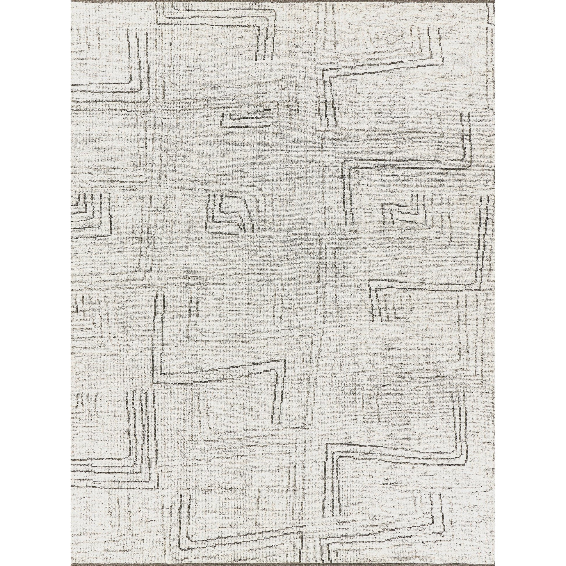 Aldridge Geometric Rug by Exquisite Rugs in ivory, gray, beige. Made from wool, bamboo silk in a unique style.