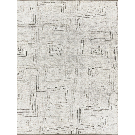 Aldridge Geometric Rug by Exquisite Rugs in ivory, gray, beige. Made from wool, bamboo silk in a unique style.