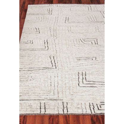 Aldridge Geometric Rug by Exquisite Rugs in ivory, gray, beige. Made from wool, bamboo silk in a unique style.