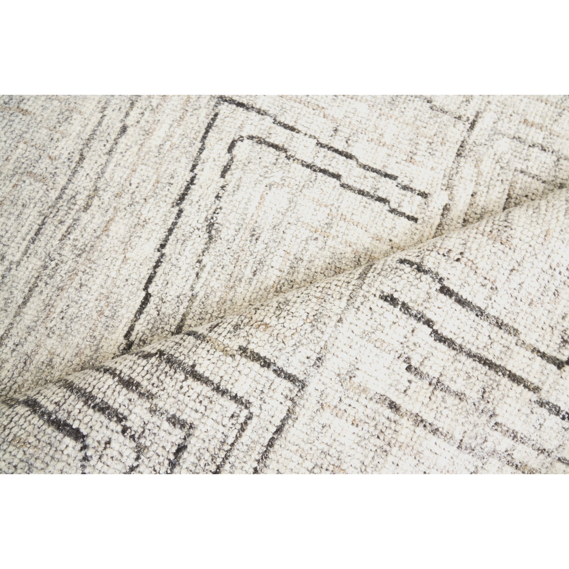 Aldridge Geometric Rug by Exquisite Rugs in ivory, gray, beige. Made from wool, bamboo silk in a unique style.