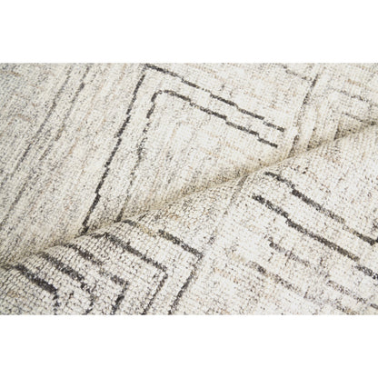 Aldridge Geometric Rug by Exquisite Rugs in ivory, gray, beige. Made from wool, bamboo silk in a unique style.