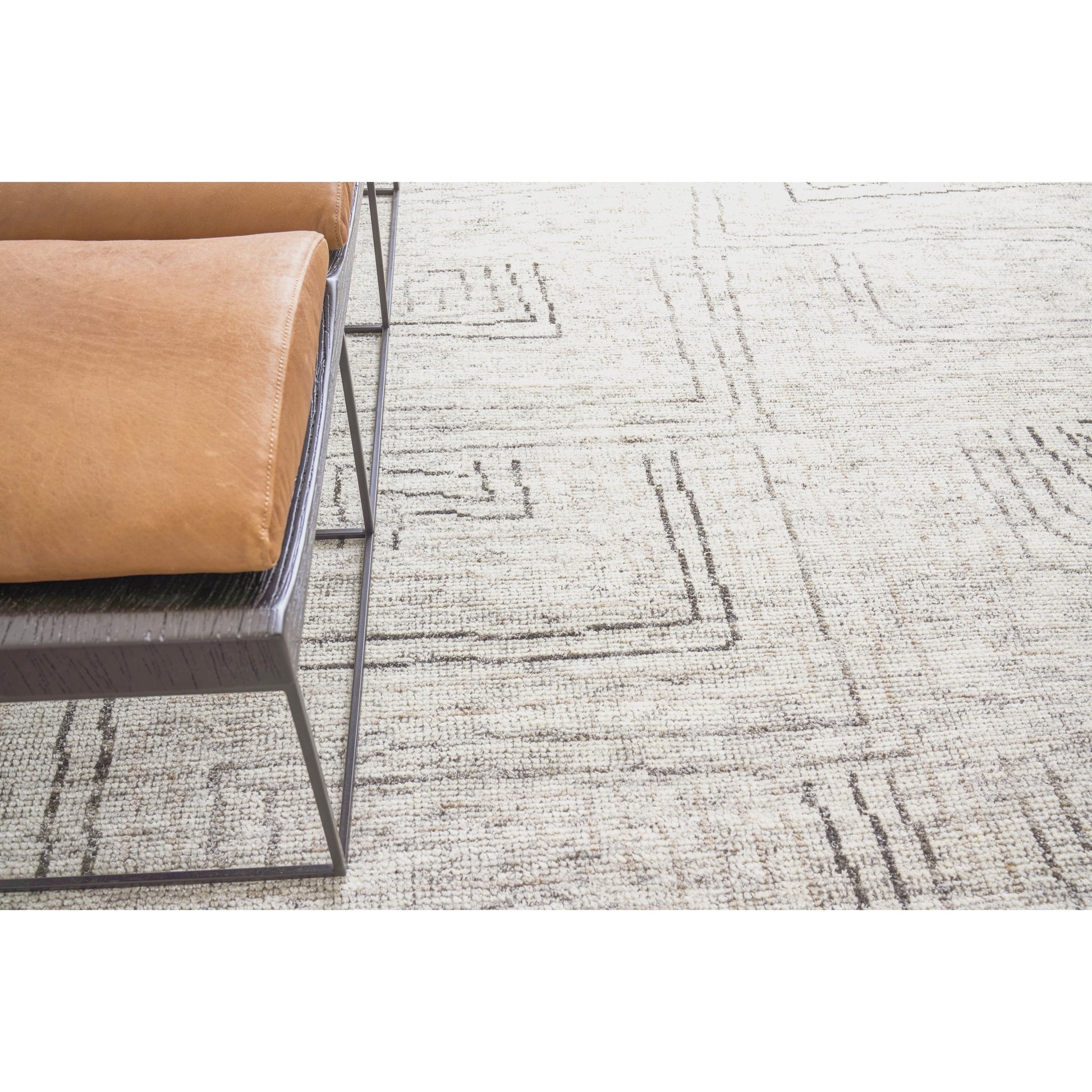 Aldridge Geometric Rug by Exquisite Rugs in ivory, gray, beige. Made from wool, bamboo silk in a unique style.