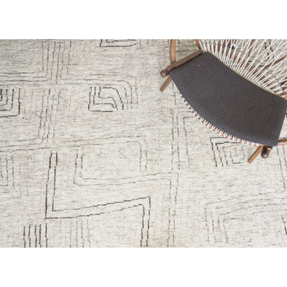 Aldridge Geometric Rug by Exquisite Rugs in ivory, gray, beige. Made from wool, bamboo silk in a unique style.