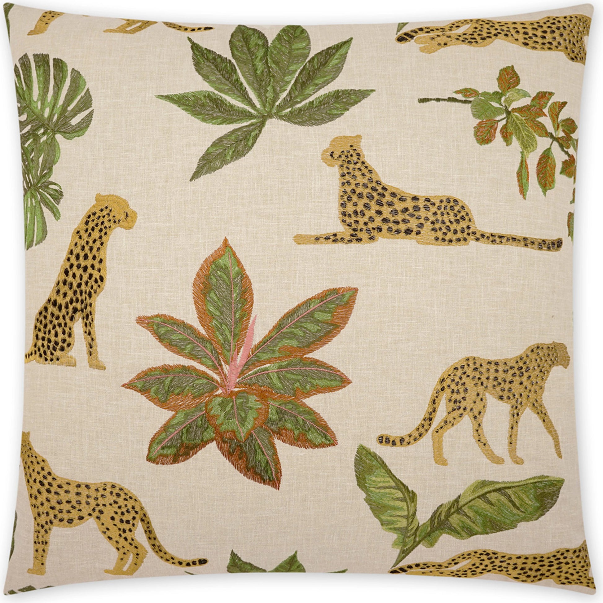 Verdant Throw Pillow by DV Kap Home in lagoon. Made from 52% polyester, 48% cotton in a modern style.