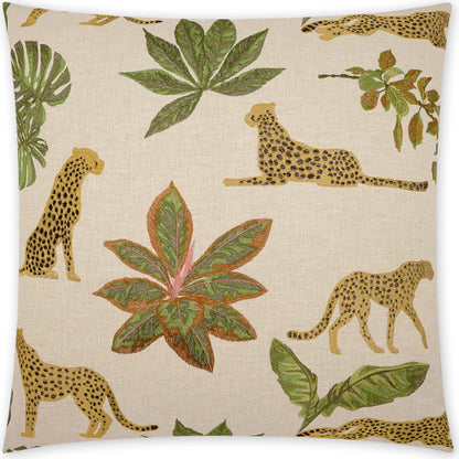 Verdant Throw Pillow by DV Kap Home in lagoon. Made from 52% polyester, 48% cotton in a modern style.