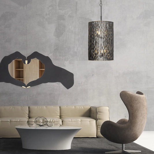 Estela Foyer Pendant by Varaluz in matte black/french gold. Made from unique in a modern style.
