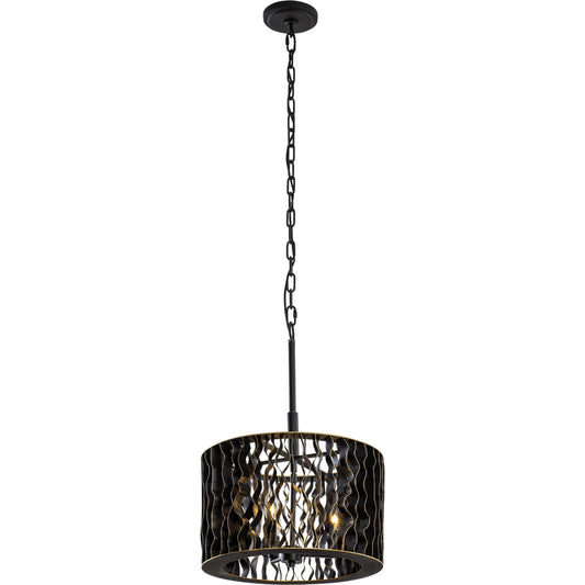 Estela Convertible Pendant/Semi-Flush by Varaluz in matte black/french gold. Made from unique in a modern style.
