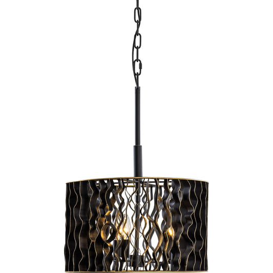 Estela Convertible Pendant/Semi-Flush by Varaluz in matte black/french gold. Made from unique in a modern style.
