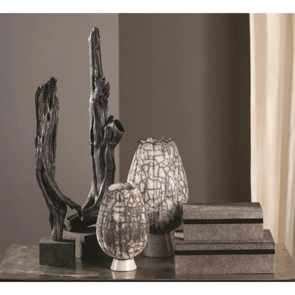 Iron Driftwood Sculpture by Global Views. Made from cast iron, marble in a eclectic & global style.