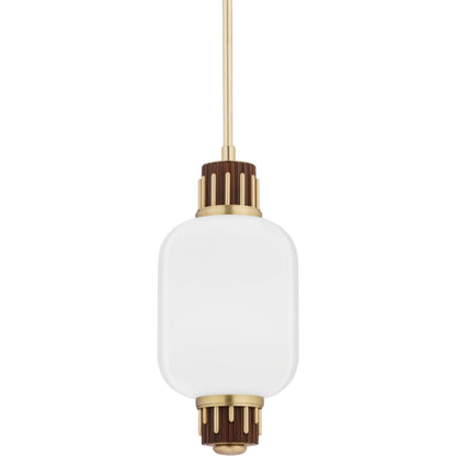 Peekskill Pendant by Hudson Valley in polished nickel. Made from brass in a modern style.