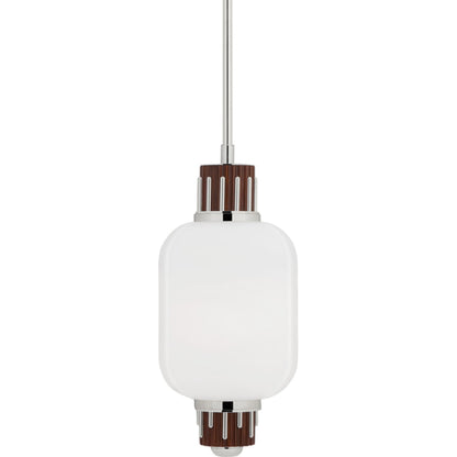 Peekskill Pendant by Hudson Valley in polished nickel. Made from brass in a modern style.