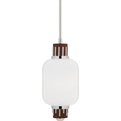 Peekskill Pendant by Hudson Valley in polished nickel. Made from brass in a modern style.