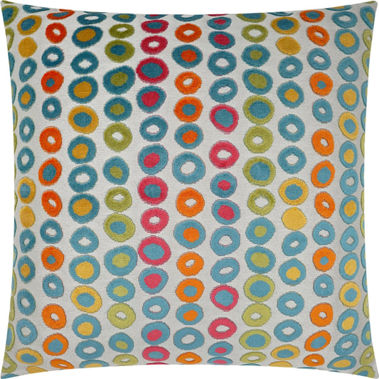 Simetra Throw Pillow by DV Kap Home in multi. Made from 49% viscose, 49% polyester, 2% cotton in a modern style.