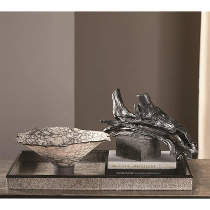 Iron Driftwood Sculpture by Global Views. Made from cast iron, marble in a eclectic & global style.