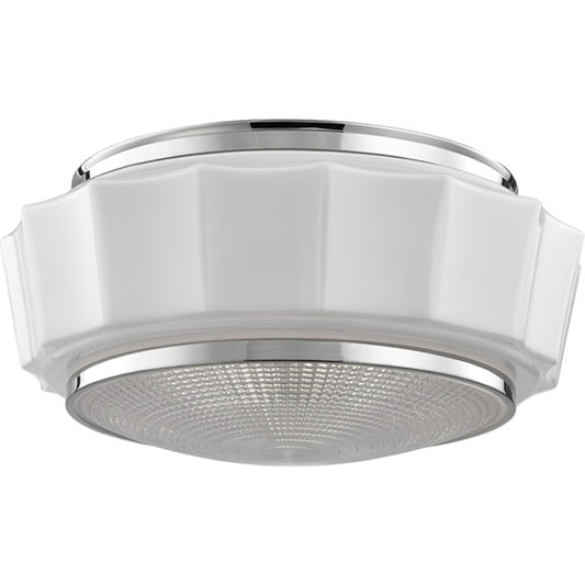 Odessa Flush Mount by Hudson Valley in polished nickel. Made from steel in a modern style.