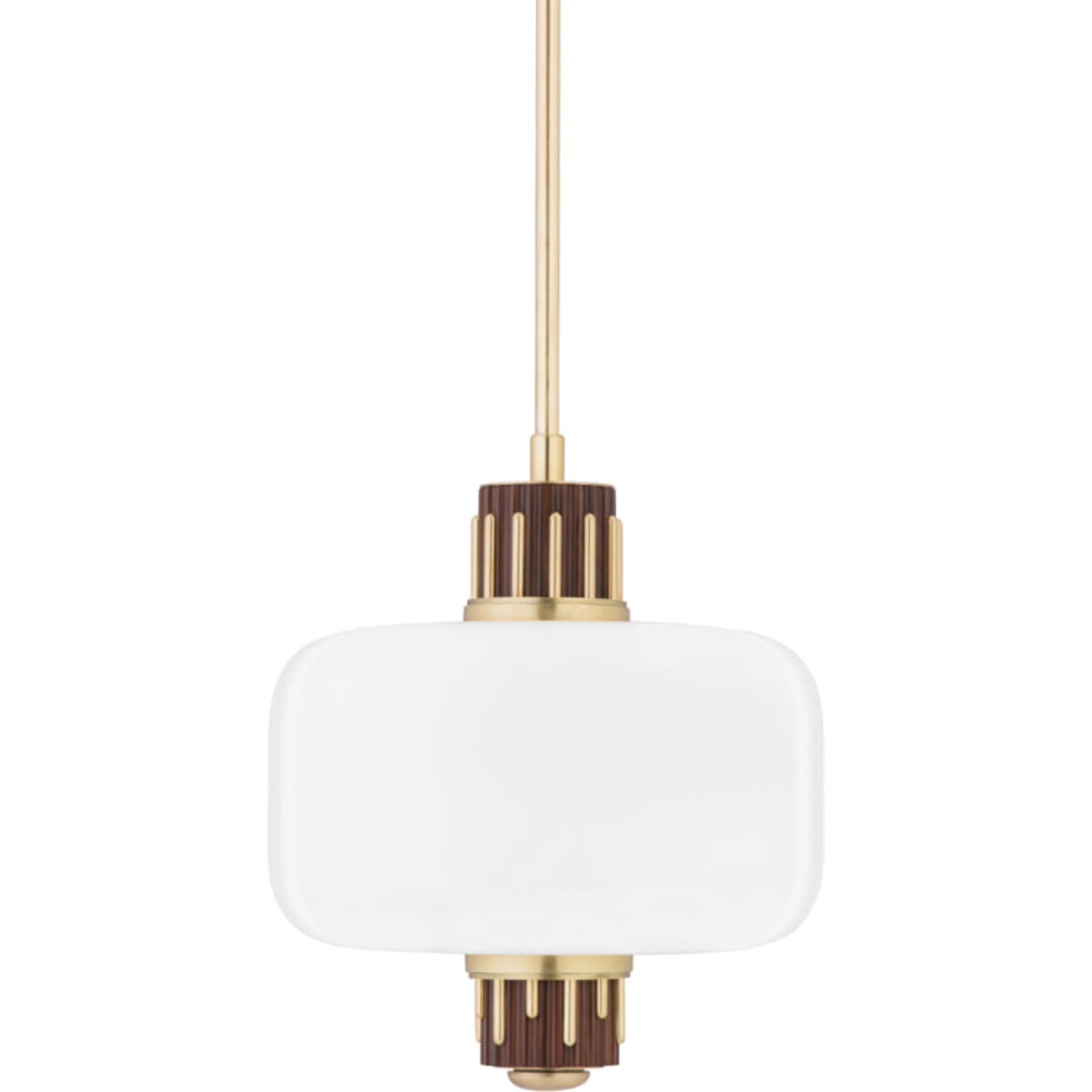 Peekskill Pendant by Hudson Valley in polished nickel. Made from brass in a modern style.