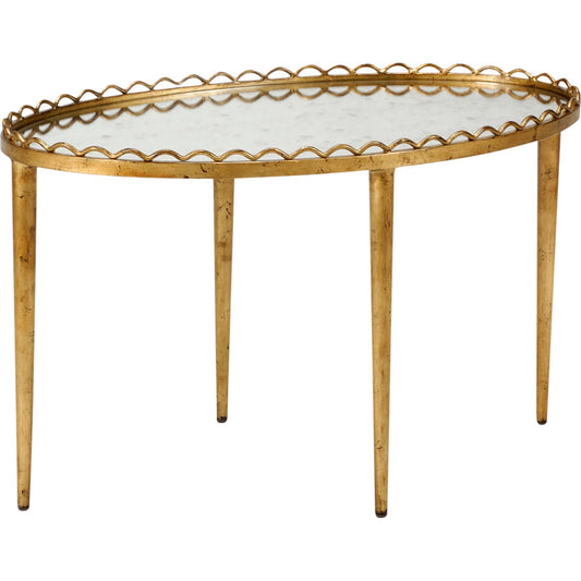 Notting Hill Cocktail Table by Chelsea House in gold. Made from iron with antique gold leaf finish in a transitional style.